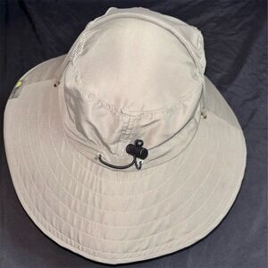Sun Protection Zone Wide Brim Sun Hat Unisex One Size Gray‎ UPF 50+ Chin